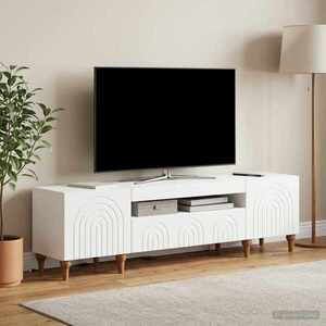 Imagine vidaXL Cabinet TV cu LED Alb Lemn prelucrat