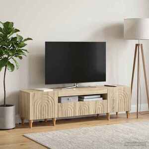 Imagine vidaXL Cabinet TV cu LED Stejar Sonoma Lemn prelucrat