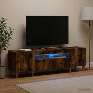 Imagine vidaXL Cabinet TV cu LED Stejar fumuriu Lemn prelucrat