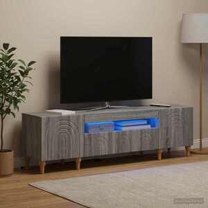 Imagine vidaXL Cabinet TV cu LED Sonoma gri Lemn prelucrat