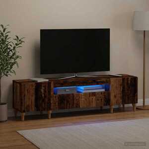 Imagine vidaXL Cabinet TV cu LED Lemn vechi Lemn prelucrat