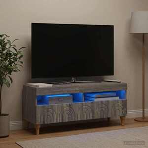 Imagine vidaXL Cabinet TV cu LED Sonoma gri Lemn prelucrat