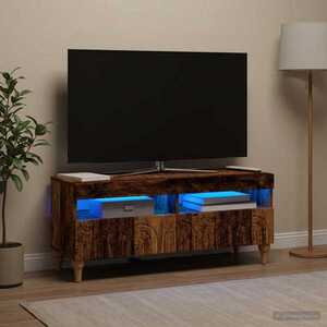 Imagine vidaXL Cabinet TV cu LED Lemn vechi Lemn prelucrat