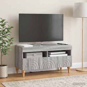 Imagine vidaXL Cabinet TV cu LED Sonoma gri Lemn prelucrat