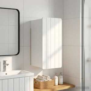 Imagine vidaXL Dulap de perete pentru baie ZWOLLE Alb 30 x 31 x 63 cm
