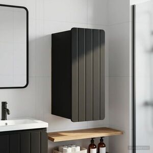 Imagine vidaXL Dulap de perete pentru baie ZWOLLE Negru 30 x 31 x 63 cm