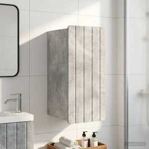 Imagine vidaXL Dulap de perete pentru baie ZWOLLE Gri Beton 30 x 31 x 63 cm