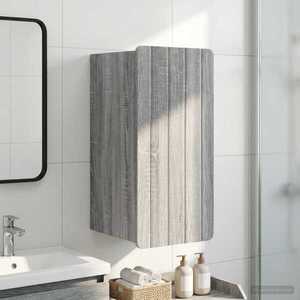 Imagine vidaXL Dulap de perete pentru baie ZWOLLE Sonoma gri 30 x 31 x 63 cm