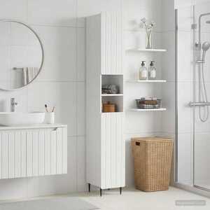 Imagine vidaXL Cabinet de Baie cu Raft Deschis ZWOLLE Alb foarte lucios