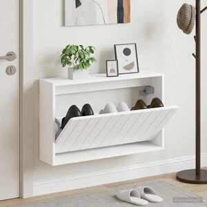 Imagine vidaXL Dulap pentru pantofi montat pe perete ZWOLLE 71 x 17 x 43 cm