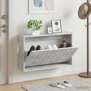 Imagine vidaXL Dulap pentru pantofi montat pe perete ZWOLLE 71 x 17 x 43 cm
