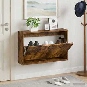 Imagine vidaXL Dulap pentru pantofi montat pe perete ZWOLLE 71 x 17 x 43 cm