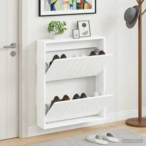 Imagine vidaXL Dulap pentru pantofi montat pe perete ZWOLLE 71 x 17 x 86 cm
