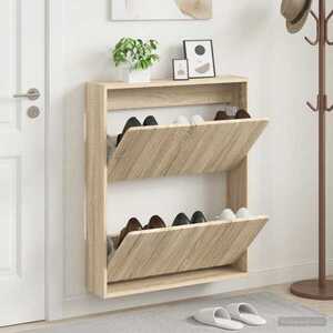 Imagine vidaXL Dulap pentru pantofi montat pe perete ZWOLLE 71 x 17 x 86 cm