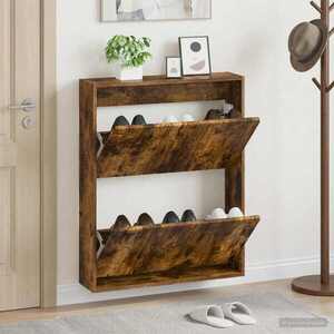 Imagine vidaXL Dulap pentru pantofi montat pe perete ZWOLLE 71 x 17 x 86 cm