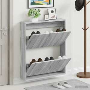 Imagine vidaXL Dulap pentru pantofi montat pe perete ZWOLLE 71 x 17 x 86 cm