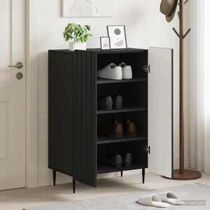 Imagine vidaXL Dulap pentru pantofi ZWOLLE 59, 5 x 39, 5 x 91, 5 cm Negru