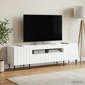 Imagine vidaXL Cabinet TV cu LED Alb Lemn prelucrat