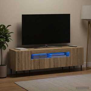 Imagine vidaXL Cabinet TV cu LED Stejar Sonoma Lemn prelucrat