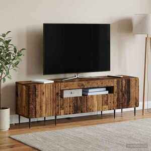Imagine vidaXL Cabinet TV cu LED Lemn vechi Lemn prelucrat