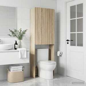 Imagine vidaXL Dulap pentru toaletă ZWOLLE Stejar Sonoma 66 x 25, 5 x 190 cm