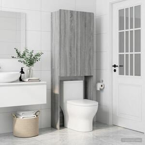 Imagine vidaXL Dulap pentru toaletă ZWOLLE Sonoma gri 66 x 25, 5 x 190 cm