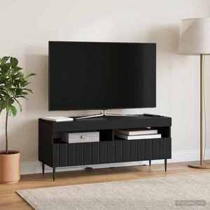 Imagine vidaXL Cabinet TV cu LED Negru Lemn prelucrat