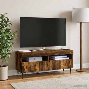 Imagine vidaXL Cabinet TV cu LED Stejar fumuriu Lemn prelucrat
