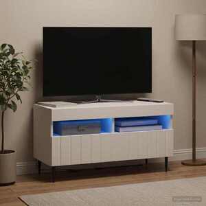 Imagine vidaXL Cabinet TV cu LED Alb Lemn prelucrat