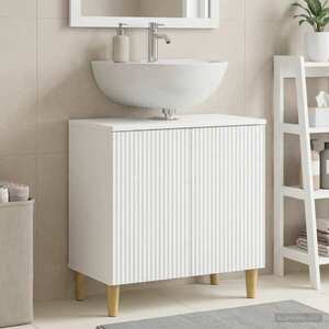 Imagine vidaXL Dulap pentru Chiuveta de Baie ARNHEM Alb 59, 5 x 31, 5 x 59 cm