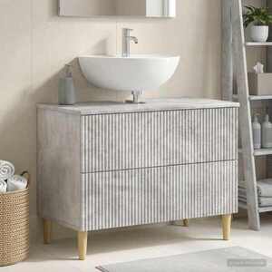 Imagine vidaXL Dulap pentru Chiuveta de Baie ARNHEM Gri Beton 82 x 41 x 59 cm