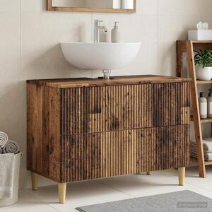 Imagine vidaXL Dulap pentru Chiuveta de Baie ARNHEM Lemn vechi 82 x 41 x 59 cm