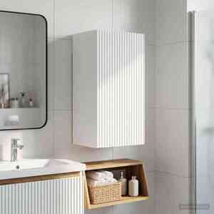 Imagine vidaXL Dulap de perete pentru baie ARNHEM Alb 30 x 31 x 59 cm