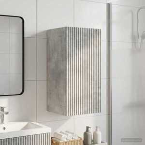 Imagine vidaXL Dulap de perete pentru baie ARNHEM Gri Beton 30 x 31 x 59 cm
