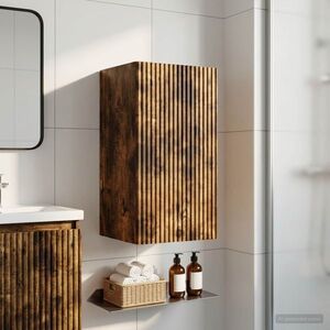 Imagine vidaXL Dulap de perete pentru baie ARNHEM Stejar fumuriu