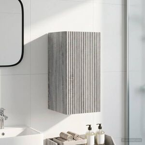 Imagine vidaXL Dulap de perete pentru baie ARNHEM Sonoma gri 30 x 31 x 59 cm