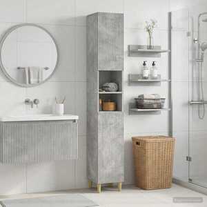 Imagine vidaXL Cabinet de Baie cu Raft Deschis ARNHEM Gri Beton
