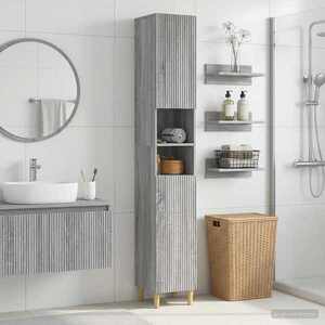 Imagine vidaXL Cabinet de Baie cu Raft Deschis ARNHEM Sonoma gri