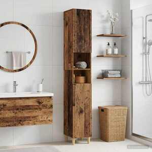 Imagine vidaXL Cabinet de Baie cu Raft Deschis ARNHEM Lemn vechi