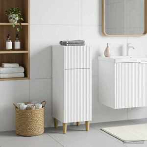Imagine vidaXL Dulap de Depozitare pentru Baie ARNHEM Alb 30 x 31 x 80 cm