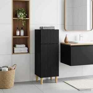 Imagine vidaXL Dulap de Depozitare pentru Baie ARNHEM Negru 30 x 31 x 80 cm