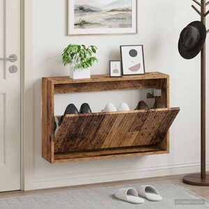 Imagine vidaXL Dulap pentru pantofi montat pe perete ARNHEM 71 x 17 x 43 cm