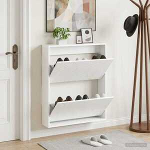 Imagine vidaXL Dulap pentru pantofi montat pe perete ARNHEM 71 x 17 x 86 cm