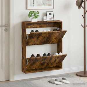 Imagine vidaXL Dulap pentru pantofi montat pe perete ARNHEM 71 x 17 x 86 cm