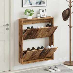Imagine vidaXL Dulap pentru pantofi montat pe perete ARNHEM 71 x 17 x 86 cm