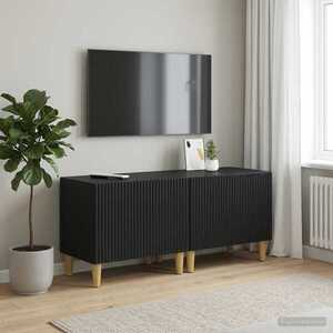 Imagine vidaXL Cabinet TV Negru Lemn prelucrat