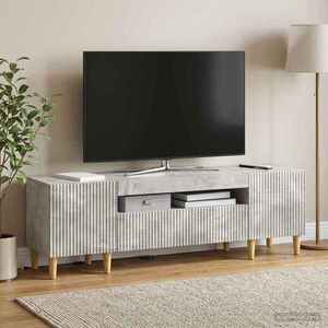 Imagine vidaXL Cabinet TV cu LED Gri Beton Lemn prelucrat