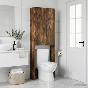 Imagine vidaXL Dulap pentru toaletă ARNHEM Stejar fumuriu 66 x 25, 5 x 190 cm