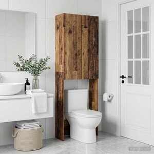 Imagine vidaXL Dulap pentru toaletă ARNHEM Lemn vechi 66 x 25, 5 x 190 cm
