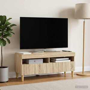 Imagine vidaXL Cabinet TV cu LED Stejar Sonoma Lemn prelucrat